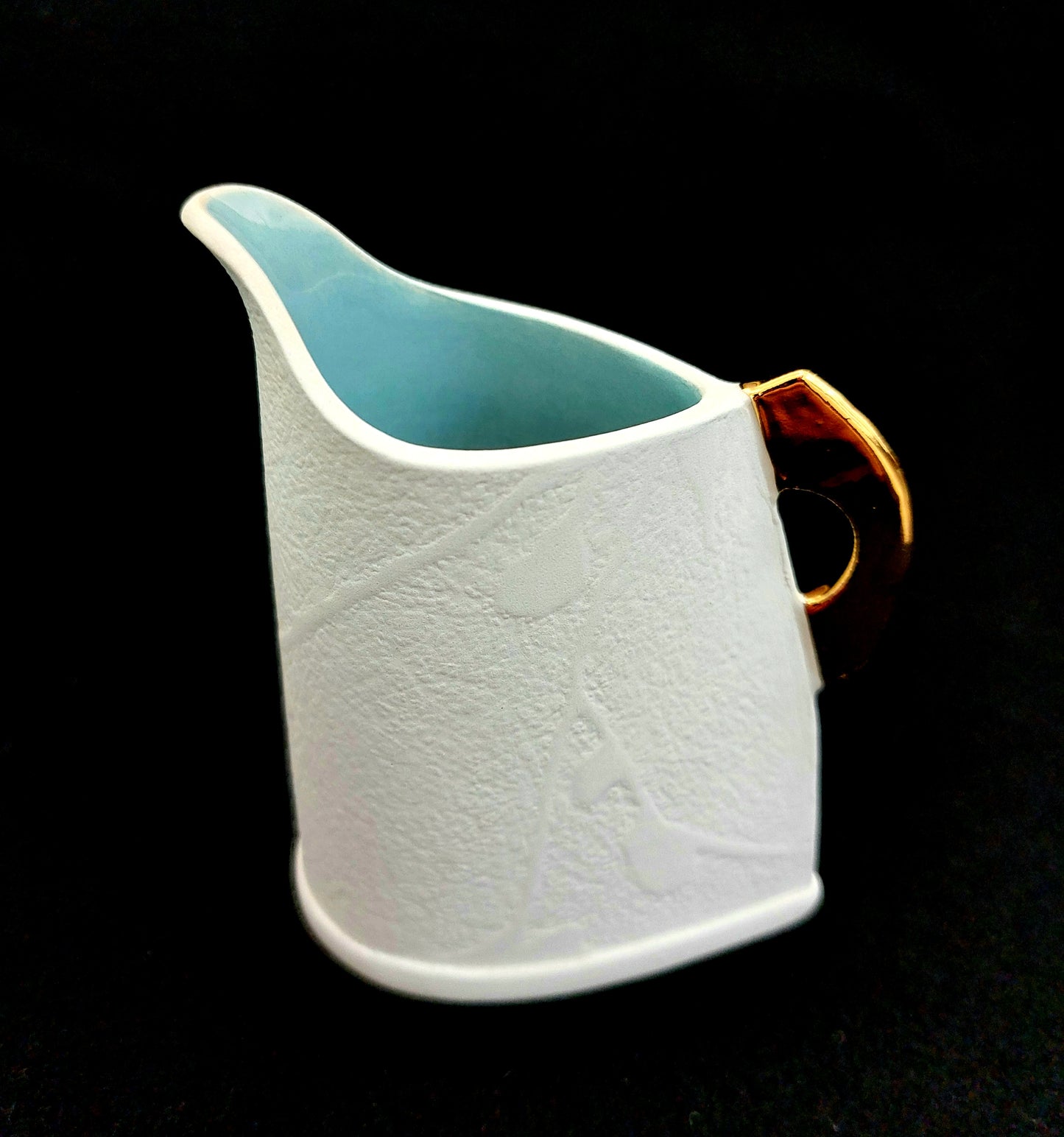 Jug with Pattern and Gold Handle