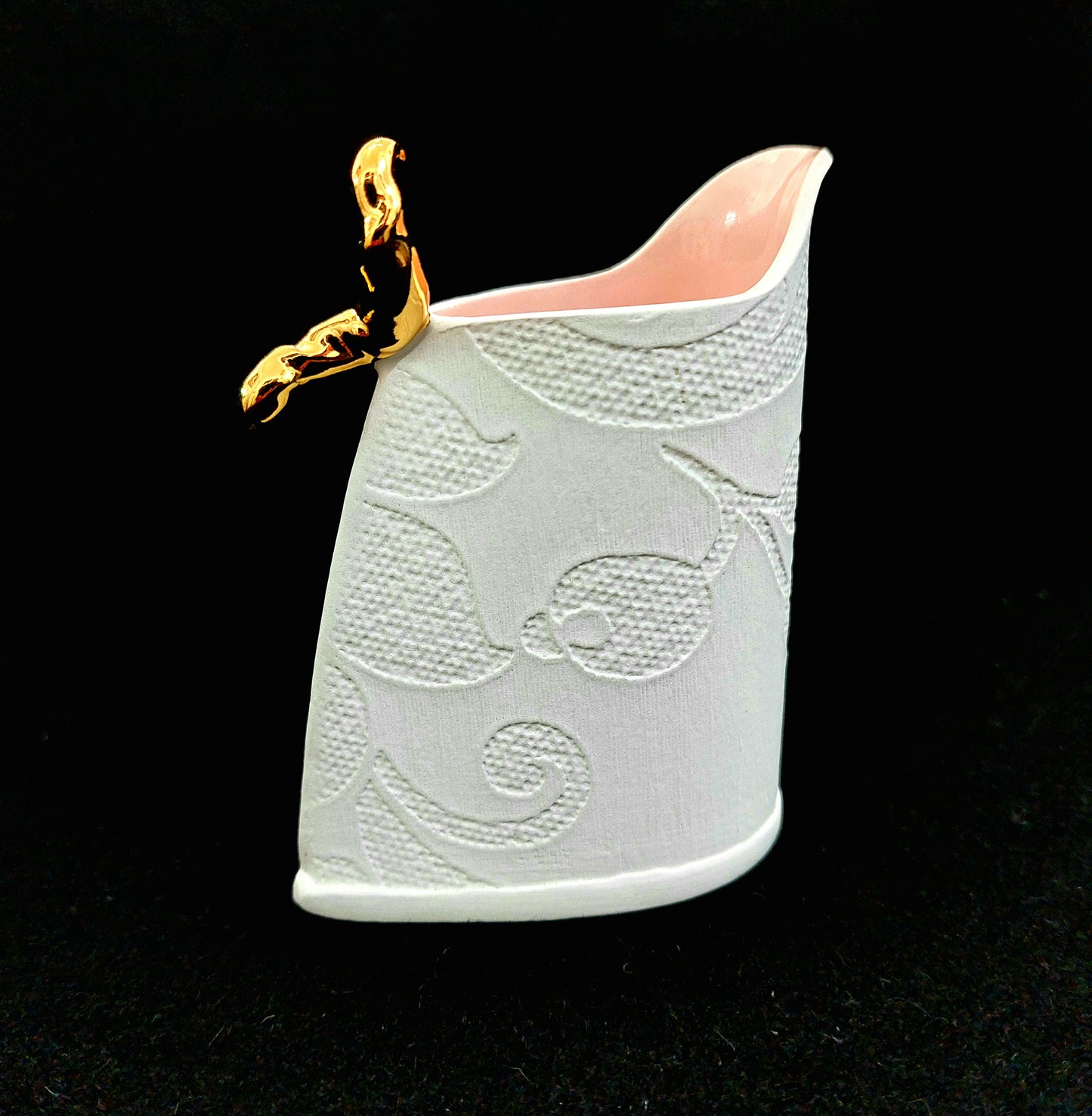 Jug with Pattern and Gold Handle