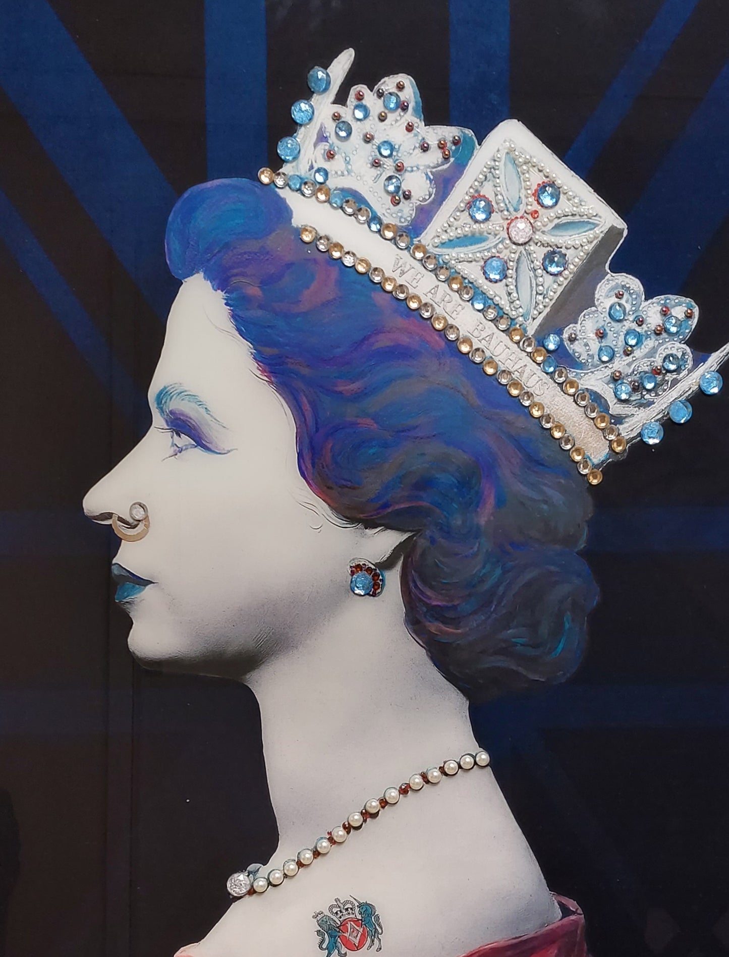 Black Glass Goth Queen on Glass