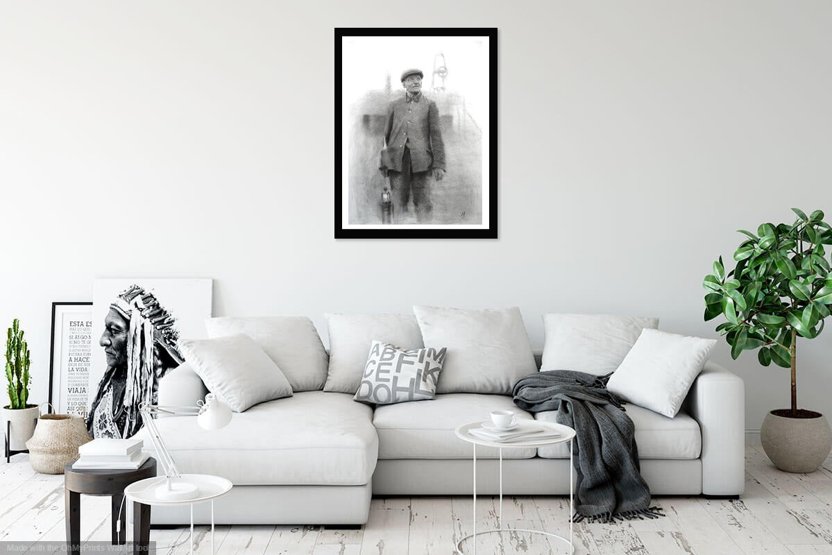 Last Day Nigel Mason charcoal in situ