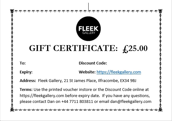 Gift Vouchers- £25, £50, £100